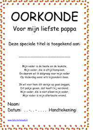 Dé dag om jouw vader, schoonvader of stiefvader (of allemaal) te verwennen met een fantastisch cadeau! Moederdag Oorkonde 2021 Voorbeeld Zelf Maken Knutselen Invullen Mijn Liefste Moeder Mamma Mama Vader Pappa Papa