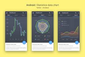 statistics data chart android uplabs