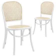 Luca Beech Rattan Dining Chair Set Of 2 Rattan Dining Chairs Dining Chairs Cane Dining Chairs