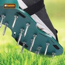 You place your shoed foot on the flat side of the platform. Garden Lawn Aerators For Sale Ebay