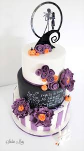 My grandson found a similar cake online and wanted one for his with halloween around the corner, i decided i would create a tim burton topsy turvy cake with a jack topper. Nightmare Before Christmas Wedding Cake Cake By Sharon Cakesdecor