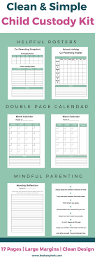 Custody Planner Visitation Planner Divorce Planner Co Etsy In 2020 Child Custody Single Parenting Co Parenting