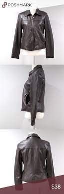 Nicole Miller Leather Jacket Womens Size M Brown Leather Jackets Women Jackets For Women Leather Jacket