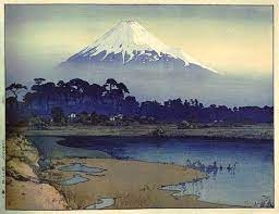 Fujiyama First Light Of The Sun By Hiroshi Yoshida 1926 Japanese Painting Japanese Woodcut Japanese Woodblock Printing