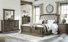 Wyndahl Brown Upholstered Sleigh Bedroom Set Upholstered Bedroom Set Ashley Furniture Bedroom Master Bedroom Furniture