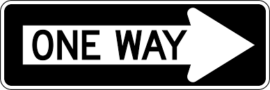 One Way Right traffic sign, horizontal Icons PNG - Free PNG and ...