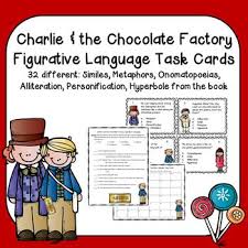 Charlie And The Chocolate Factory Figurative Language Task Cards Worksheet Figurative Language Task Cards Figurative Language Task Cards