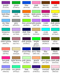 One form of theme naming is to name characters after colors. Color Survey Results Xkcd