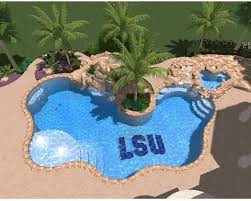 Lsu Pool With Nice Landscaping Pool Designs Swimming Pool Designs Tropical Pool