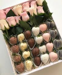 Flowers make a beautiful gift for your loved ones and what could make it even better? Luxury Chocolate Strawberries And Roses Hamper Melbourne Delivery Chocobon