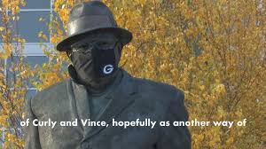 Get the latest vince lombardi news, articles, videos and photos on the new york post. Nbc26 Curly Lambeau And Vince Lombardi Statues Get Face Masks Facebook