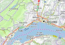 Morges castle is a typical example of the savoyard quadrangular building style with four hefty towers at each corner, one of them lager than the rest. Michelin Landkarte Morges Stadtplan Morges Viamichelin