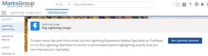 Salesforce Com Tracking Your Lightning Change Over The Marks Group Small Business Consulting Crm Consultancy