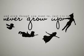 Never Grow Up Always Make Sure You Have Fun The Clean Safe Way Lol Be Silly Laugh Out Loud Peter Pan Quotes Growing Up Quotes Growing Quotes