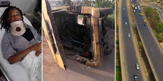In the unfortunate tanker accident with his mother, twin sister and the driver at otedola bridge yesterday evening. Photos Otedola Bridge Becomes Notorious As It Records Another Ghastly Accident Woman Escape Death By Whisker Within Nigeria