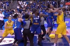 Our little boomers players showing off. Boomers V Philippines Basketball Match Turns Into Massive Brawl