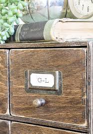 How To Make A Card Catalog From An Ikea Moppe Card Catalog Vintage Storage Ikea
