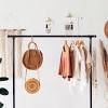 W closet rack gives you plenty of space to hang your clothes. 1