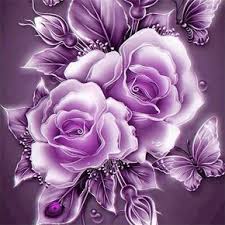 Flower 5d diamond painting(full round 30x40cm). Pin By Mia Minimi On Art Flower Drawing Flower Painting Purple Roses