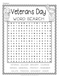 This Veterans Day Word Search Activity Includes Veteran Soldier Bravery Courage H Veterans Day Activities Veterans Day Coloring Page Free Veterans Day