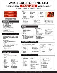 Best Trader Joe S Whole30 Shopping List Complete With Tips And Tricks On How To Prep For And Succee Whole30 Shopping List Whole 30 Meal Plan Post Workout Food