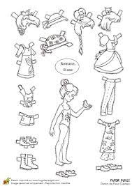 coloriage de paper dolls romane poupees en papier roman pages train imprimables gratuites pour adultes