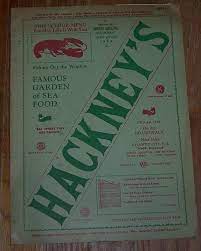Menu For Hackney S Restaurant On The Boardwalk Atlantic City New Jersey Atlantic City Vintage Menu Famous Gardens