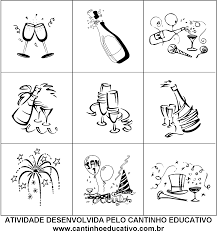 Reconhecer as formas geométricas para que estabeleçam relação com os objetos cotidianos. Jogo Da Memoria Para Colorir Ano Novo Cantinho Educativo