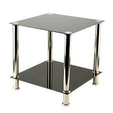 Coffee table, round, wood, black. Kingsaid Modern 2 Tier Glass Shelving Rack Side End Table Furniture Lamp Coffee Table Black Buy Online In Angola At Angola Desertcart Com Productid 89546597