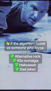 Say hello 👋 if the TikTok algo found us someone who loves alt rock, 90s  nostalgia, Halloween, and dad jokes #alternativerock #altrocktober