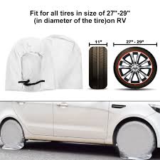 Check spelling or type a new query. Ylshrf Tire Tyre Cover 2pcs 27 29 Wheel Tire Tyre White Protection Cover For Rv Camper Caravan Tire Protection Cover Walmart Com Walmart Com