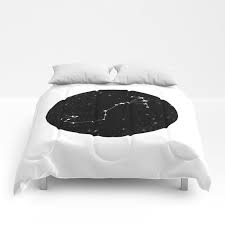 Scorpio Black And White Star Chart Zodiac Star Signs Minimal Decor Comforters