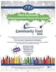 Community Trust Bank Announces Poster Contest Art Contest Contest Poster