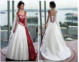 Pin By Marla Glover On Wedding One Day Red Wedding Dresses Red And White Weddings White Bridesmaid Dresses