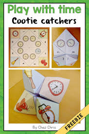 Telling The Time Cootie Catchers This Will Be A Fun Activity To Practice Telling Time These Can Be Used For Cen Professeur Anglais Anglais Cycle 3 Ressources