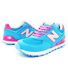 New Balance 574 Turkuaz Fusya Gri Bayan Ayakkabi Spor New Balance Turkuaz Ayakkabilar