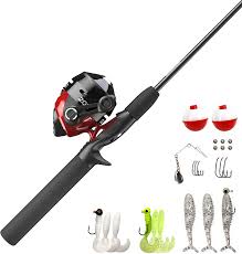 Since 1949, zebco® has been inviting people to explore the outdoors. Amazon Com Zebco 202 Spincast Reel And Fishing Rod Combo 5 Foot 6 Inch 2 Piece Fishing Pole Size 30 Reel Right Hand Retrieve Pre Spooled With 10 Pound Cajun Line Includes 27 Piece Tackle Kit Black Red Everything Else