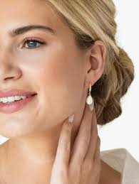 Ivory & Co. Faux Pearl and Crystal Hook Drop Earrings, Gold