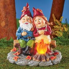 Solar Campfire Gnomes Garden Statue Collections Etc In 2020 Fairy Garden Accessories Diy Collections Etc Garden Gnomes For Sale