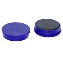 Ferrite Whiteboard Button Magnet 30mm x 6mm - Blue