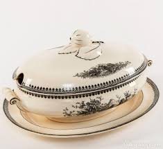 fuente y plato en porcelana alemana old abbey w