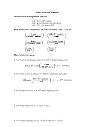 7 basic molar rel 6. Mole Conversions Worksheet Mole Unit Gases