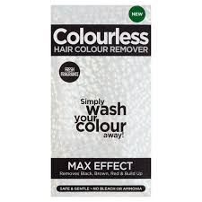 A stripper colour cleanse treatment can remove direct dye, but always strand test first to make sure the hair is healthy enough to withstand the treatment. Colourless Max Effect Colour Remover Morrisons