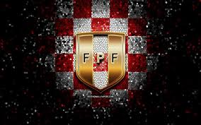 Artículos, videos, fotos y el más completo archivo de noticias de colombia y el mundo sobre selección perú. Download Wallpapers Peruvian Football Team Glitter Logo Conmebol South America Red White Checkered Background Mosaic Art Soccer Peru National Football Team Fpf Logo Football Peru For Desktop Free Pictures For Desktop Free