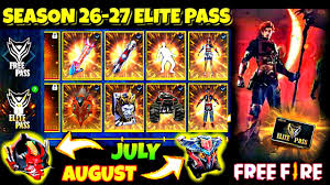 Baseball bat skin + fire pass reward. Free Fire Season 26 27 Elite Pass Full Review July August Elite Pass Free Fire 2020 Youtube