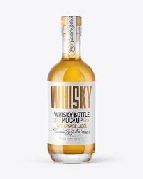 Single Malt Whisky Bottle With Wooden Cap Mockup In Bottle Mockups On Yellow Images Object Mockups Whisky Bottle Bottle Mockup Malt Whisky