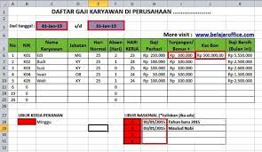 Pada kesempatan kali ini saya akan coba memberikan pembelajaran tentang cara membuat laporan gaji karyawan dengan program microsoft excel. Download Format Menghitung Gaji Karyawan Rumus Excel Belajar Office