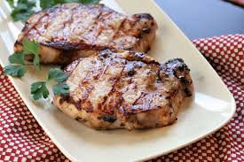 The thick, succulent chops stuffed with a savory bacon and parmesan dressing are baked with wine. Grilled Pork Loin Chops Recipe Allrecipes
