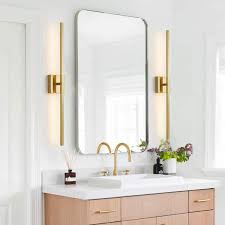 Bathroom Vanity On Light Fixtures Gold