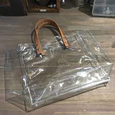 ダイソーリメイク ビニールバッグをおしゃれに ビニールバッグ バッグ ビニール